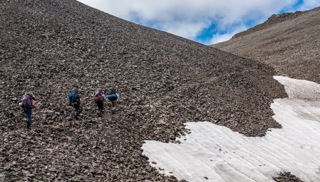 There were only a few occasions where we ran into snow the second week of July