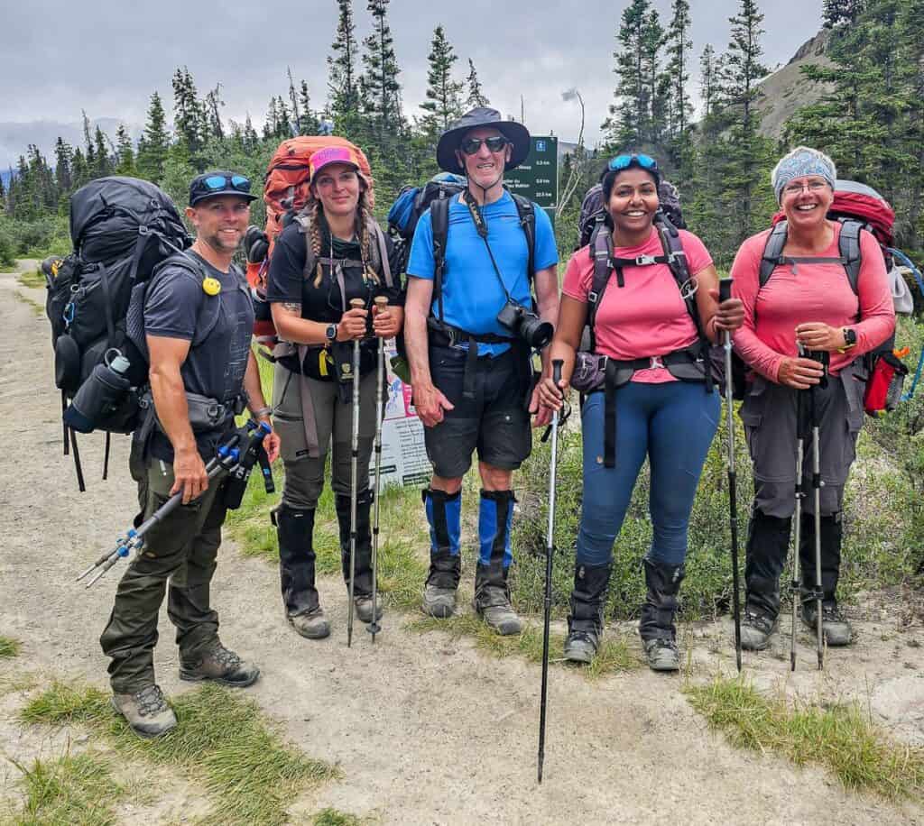 Our group of happy and proud backpackers