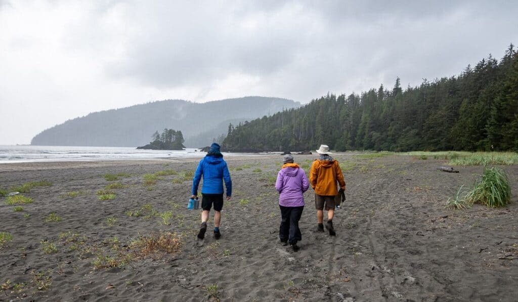 Walking the beach at San Josef Bay