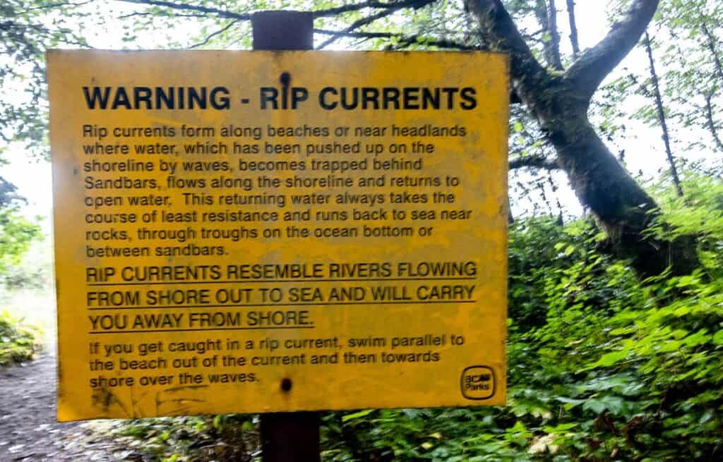 Rip currents are an issue at San Josef Bay