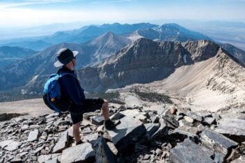 John on the summit of Wheeler Peak - the second highest mountain in Nevada