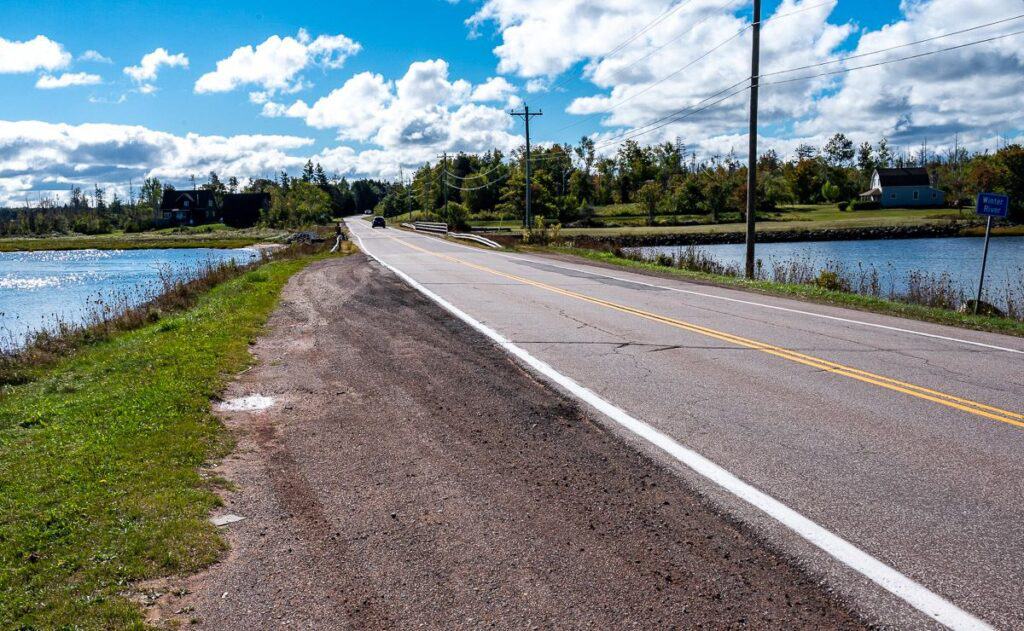 This is what Highway 6 walking looks like by Winer River on The Island Walk 