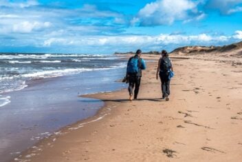 A long stretch of beach walking from Brackley Beach to Dalvay by the Sea