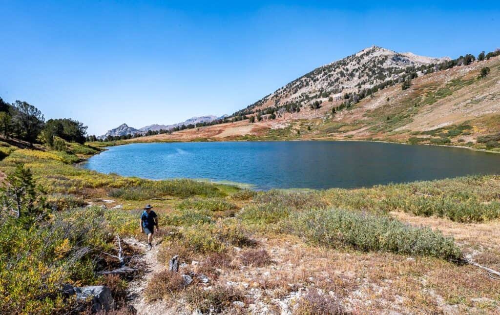 Favre Lake is one of the alpine lakes in the Ruby Mountains - and its deserted when we visit