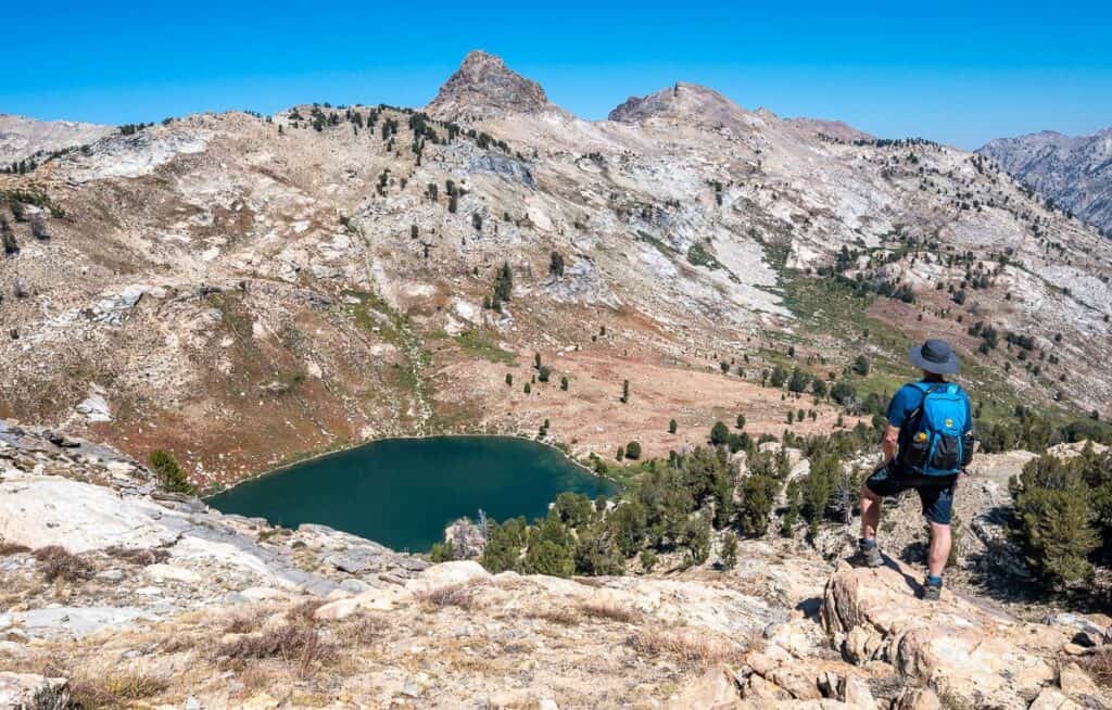 What a view of Lamoille Lake and beyond - one of the best hikes near Elko, Nevada