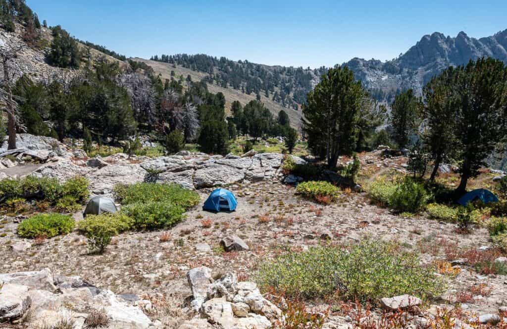 More tents at Liberty Lake in the Ruby Mountains wilderness