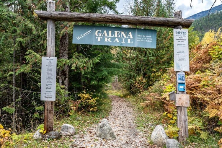 The start of the Galena Trail at Three Forks