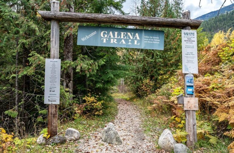 The start of the Galena Trail at Three Forks