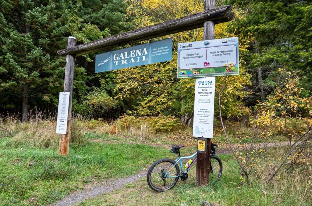 Mountain biking the Galena Trail near New Denver, British Columbia