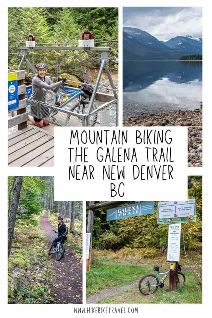 Mountain biking the Galena Trail near New Denver, British Columbia