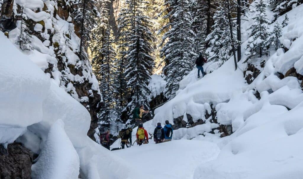 On a busy weekend you may have to wait for people to descend the rope before you can go up