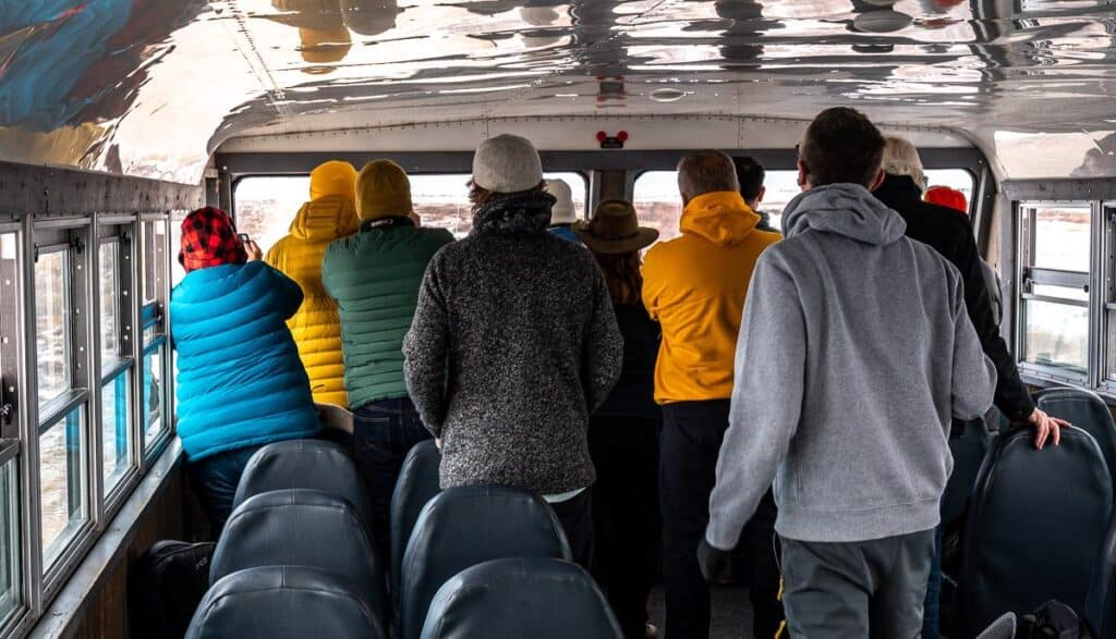 On one occasion over two days I couldn't get to the front to see the polar bears - though I'm sure I could have asked to get closer after everyone had a turn