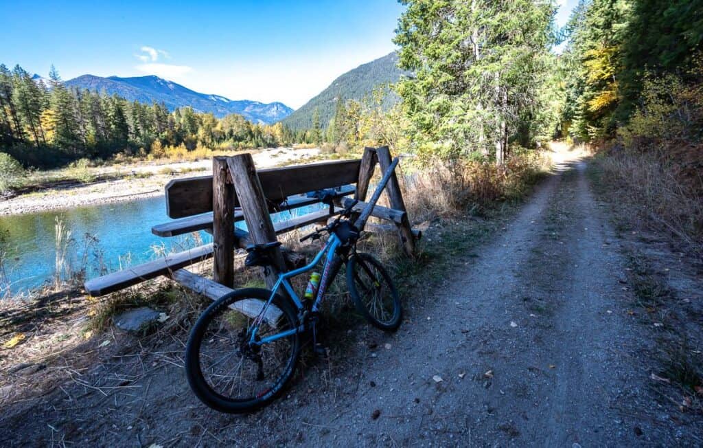 I saw several of these elevated benches where views were good on the rail trail