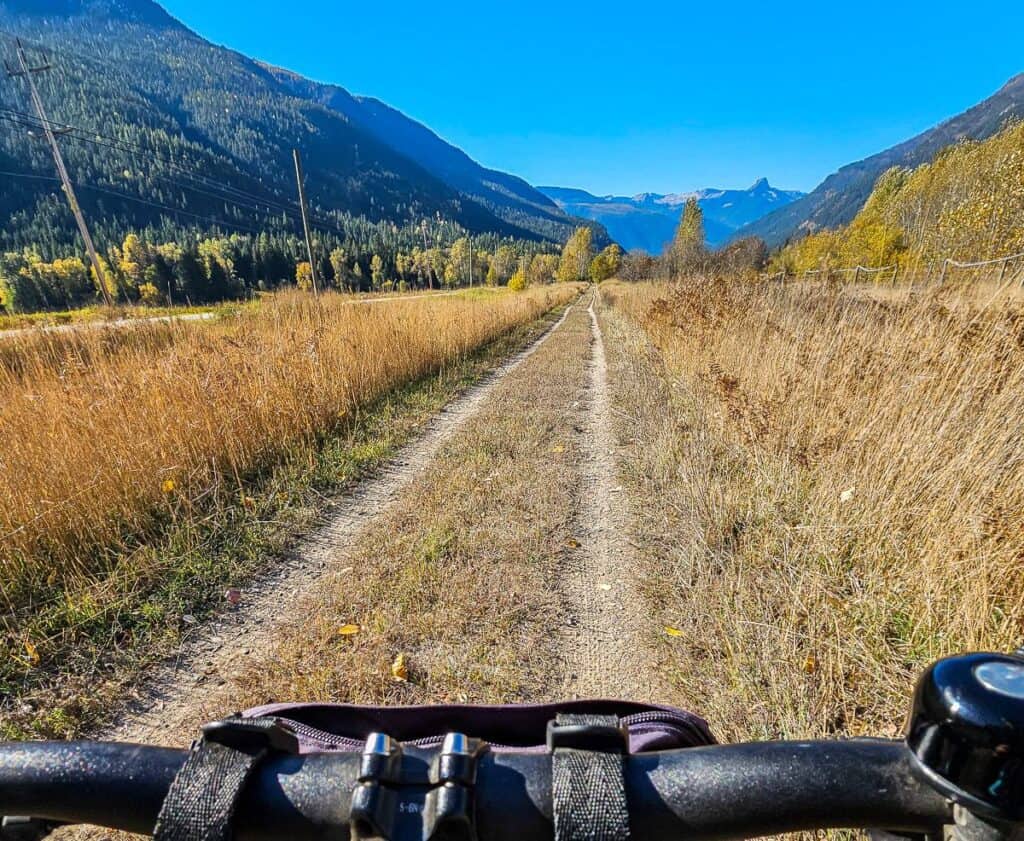 The section of trail I biked that runs parallel to Highway 6