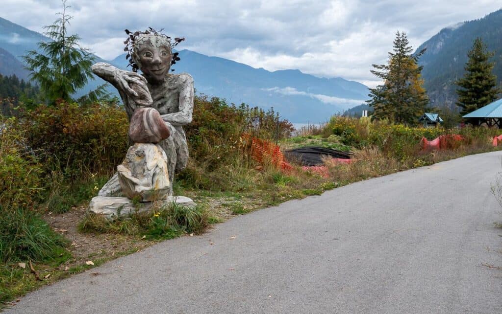 You can't miss this art piece near the northern terminus of the Slocan Valley Rail Trail