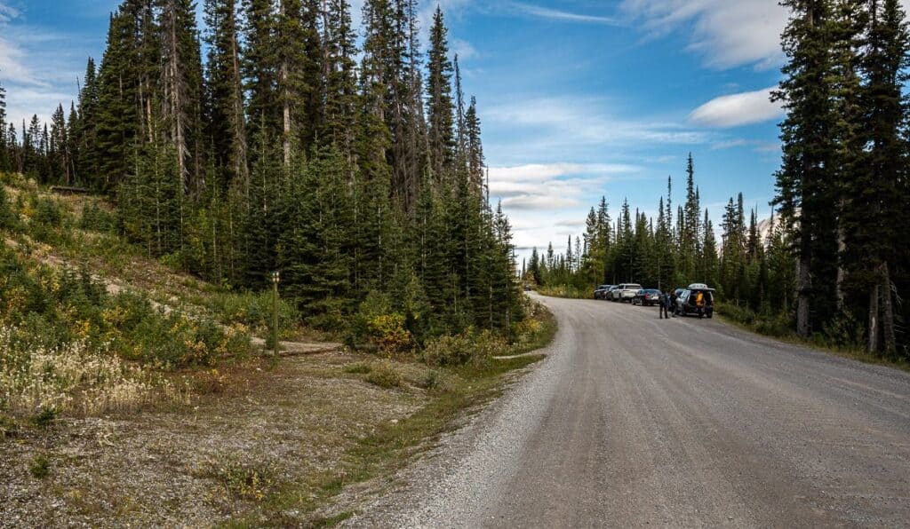 The trailhead for the Tent Ridge Horseshoe hike - if you're doing it in a clockwise direction