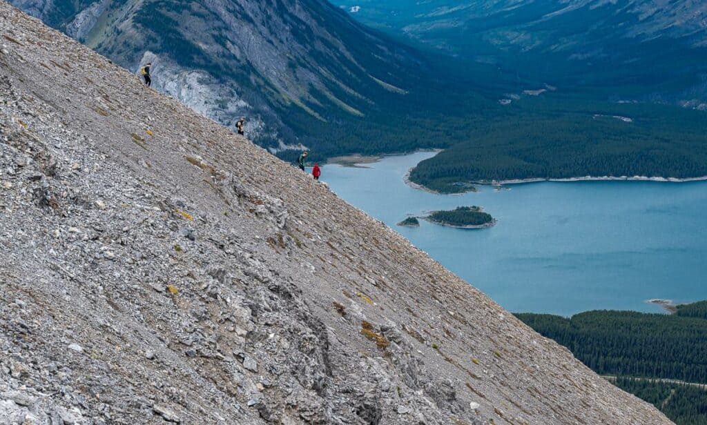 The pitch of the descent off tent Ridge from another angle