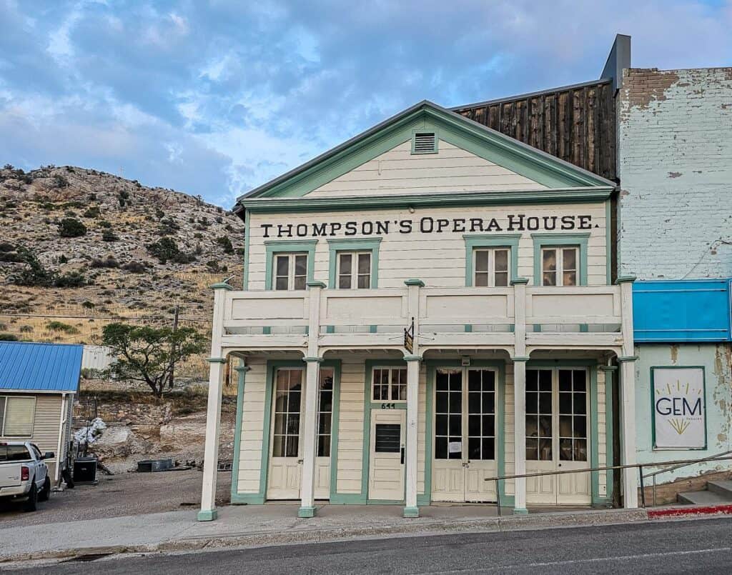 The historic Thompson's Opera House in Pioche