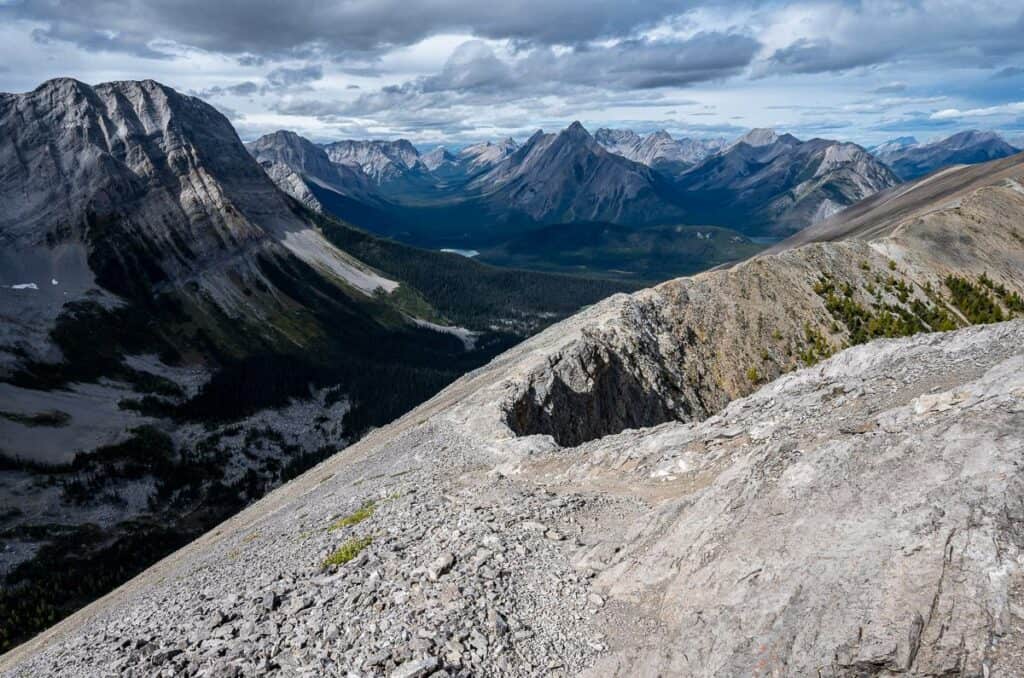 Watch your footing as you descend off the west arm