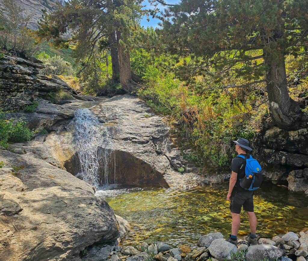 The hike in Thomas Canyon takes you by small but beautiful falls