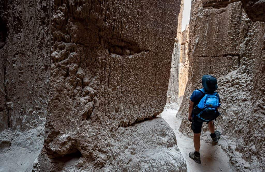 John checking out the slot canyons in Cathedral Gorge State Park