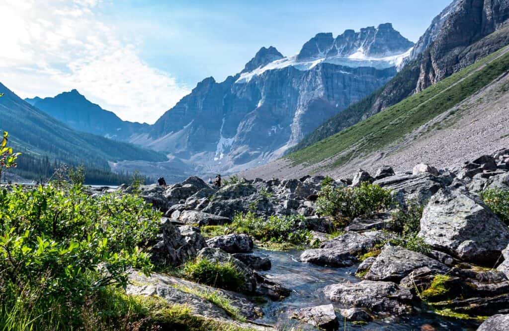 There is a rock pile to negotiate before you reach Consolation Lakes