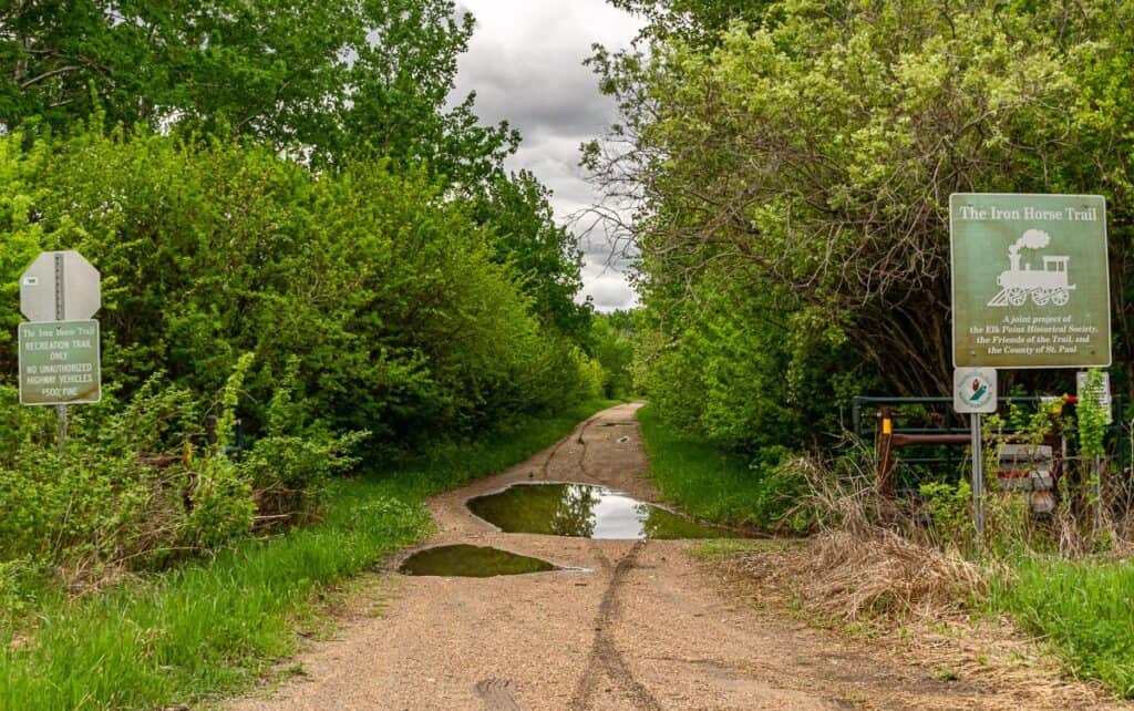 The terminus of the Iron Horse Trail - one of the pretty rails trails in Canada, is in pretty Heinsburg