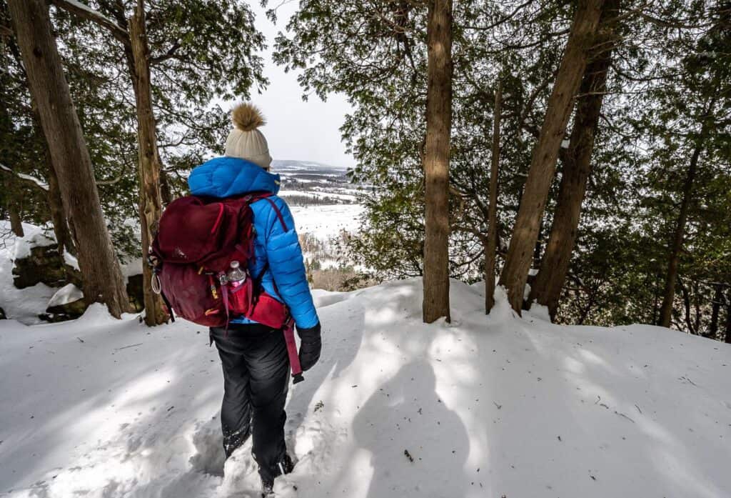 In winter especially, stay well back from the edge of the escarpment in Mount Nemo Conservation Area