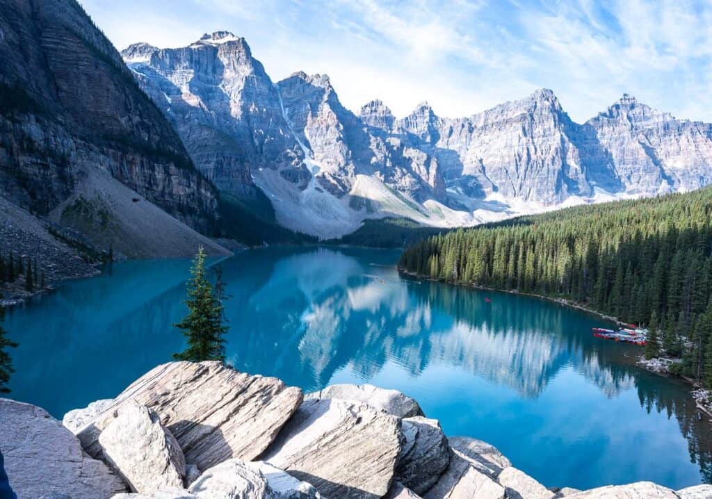 Moraine Lake - one of the most beautiful lakes in the Canadian Rockies