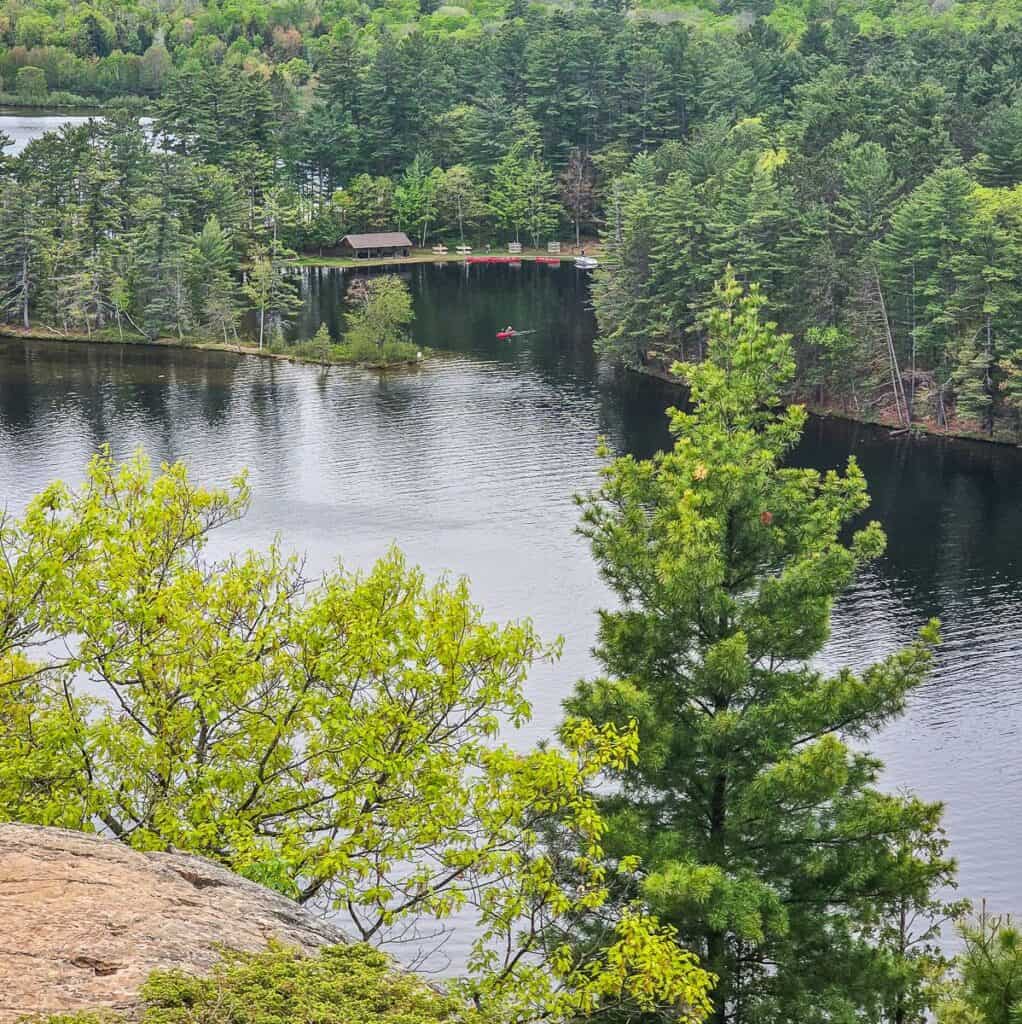 View across to the lagoon from the Cliff Top trail in Bon Echo Provincial Park