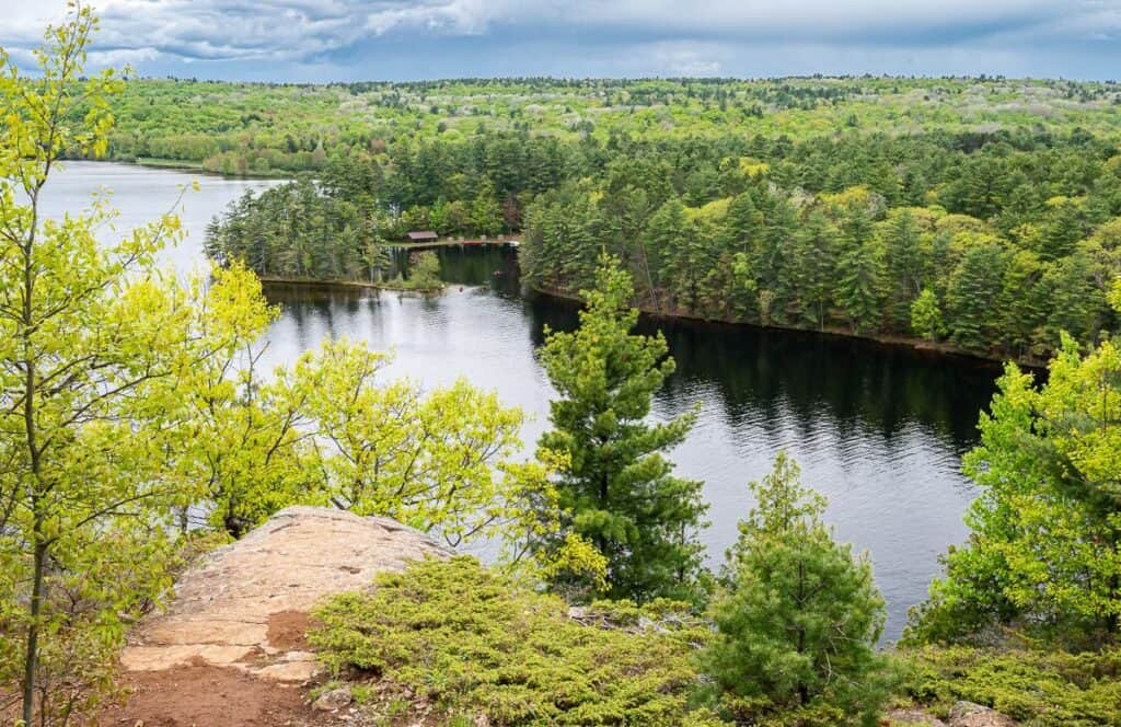 View from the top of the Cliff Top trail in Bon Echo