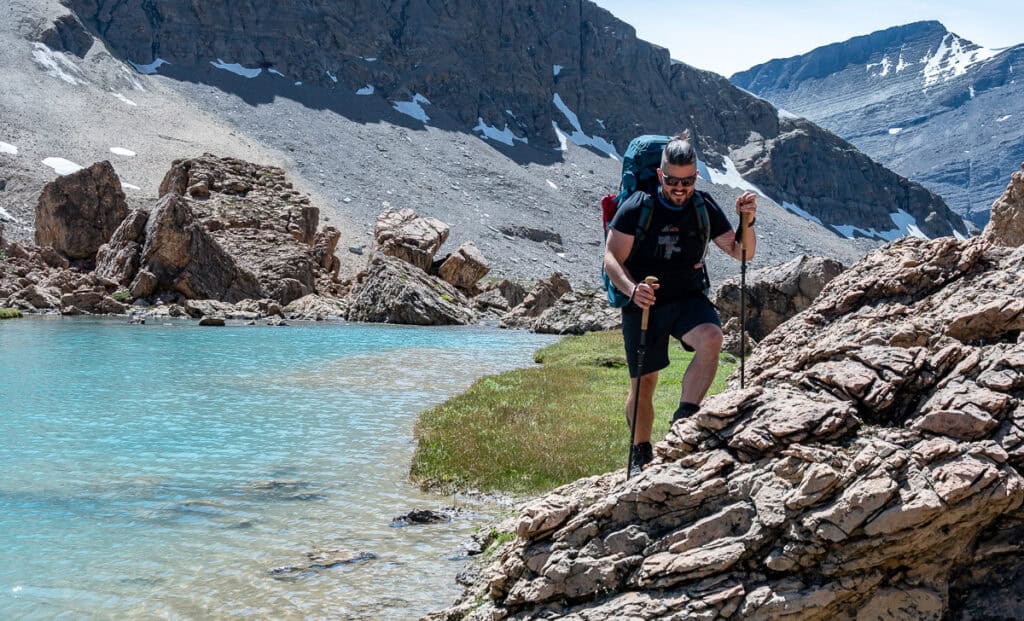 Through the worst of the boulder section - turned out to be a lot of fun