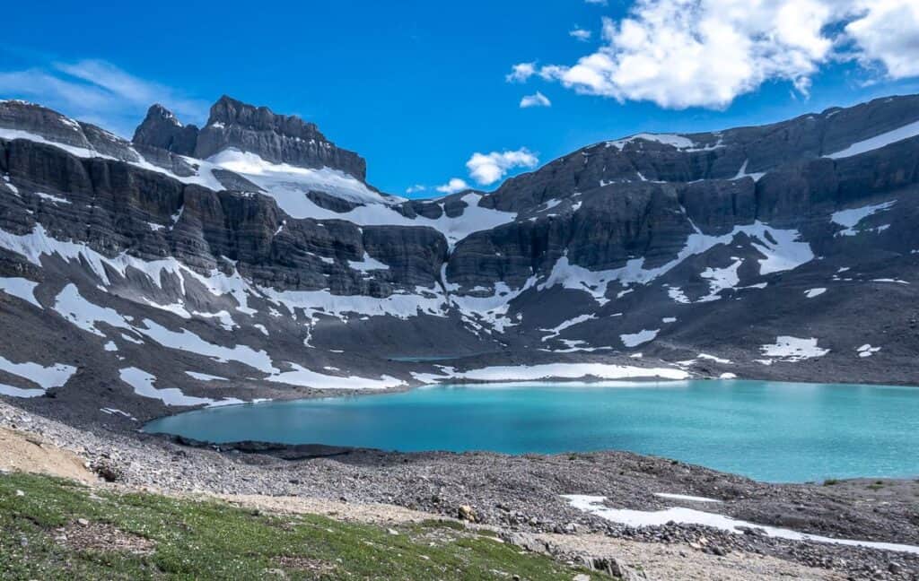 The stunning Cataract Lakes in Banff National Park - one of the highlights of backpacking to Cataract Pass