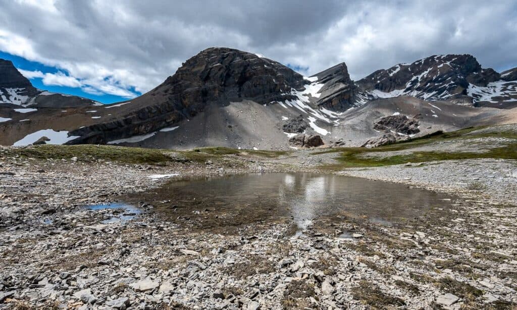 Several small pools of water well above our campsite in the White Goat Wilderness Area