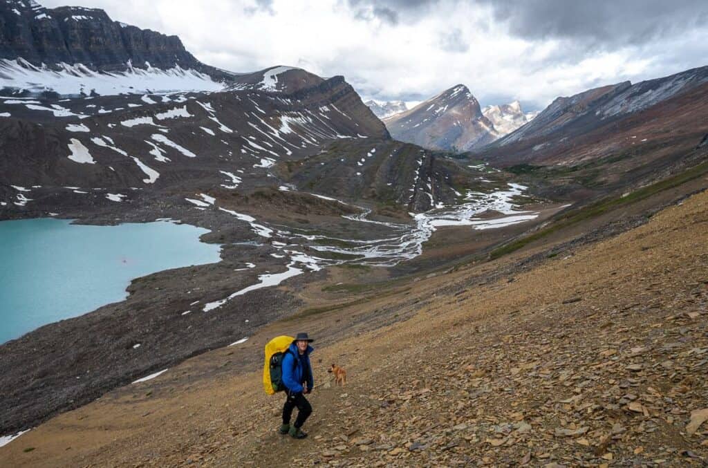 The day we backpacked down from Cataract Pass started with rain