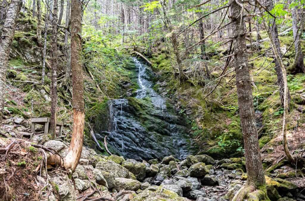 McLeod Brook Falls can be a sight but in August there was just a trickle of water