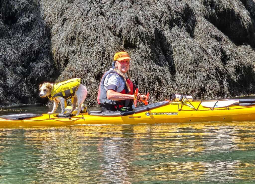 Marguerite with her dog Holly