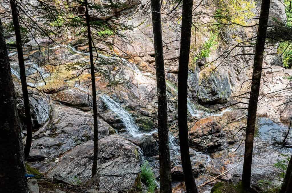 Looking across to beautiful waterfalls