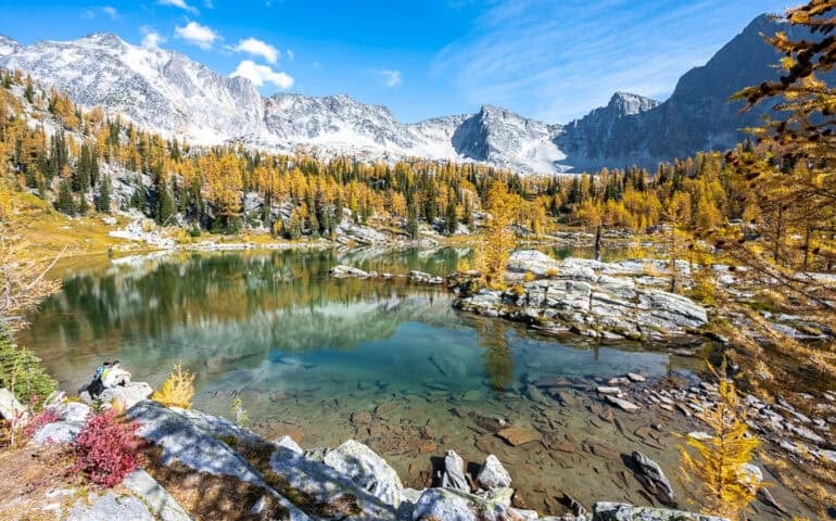 One of the gorgeous lakes seen from the Monica Meadows Trail