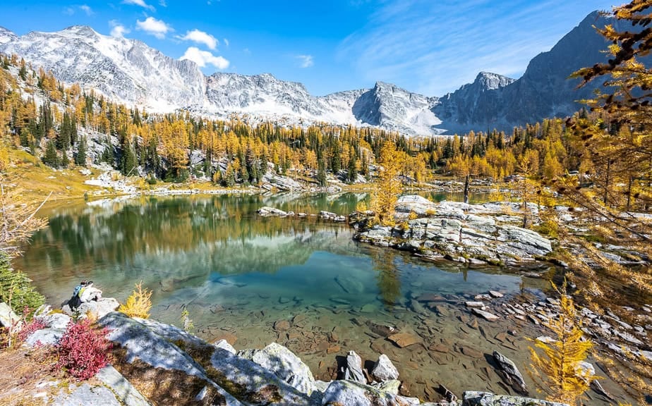 One of the gorgeous lakes seen from the Monica Meadows Trail