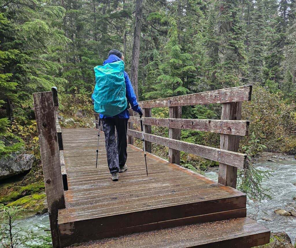 Cross the Illecillewaet River in Glacier National Park