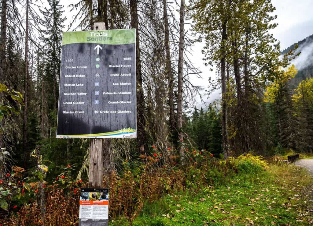 You'll find excellent signage taking you to the Great Glacier Trail