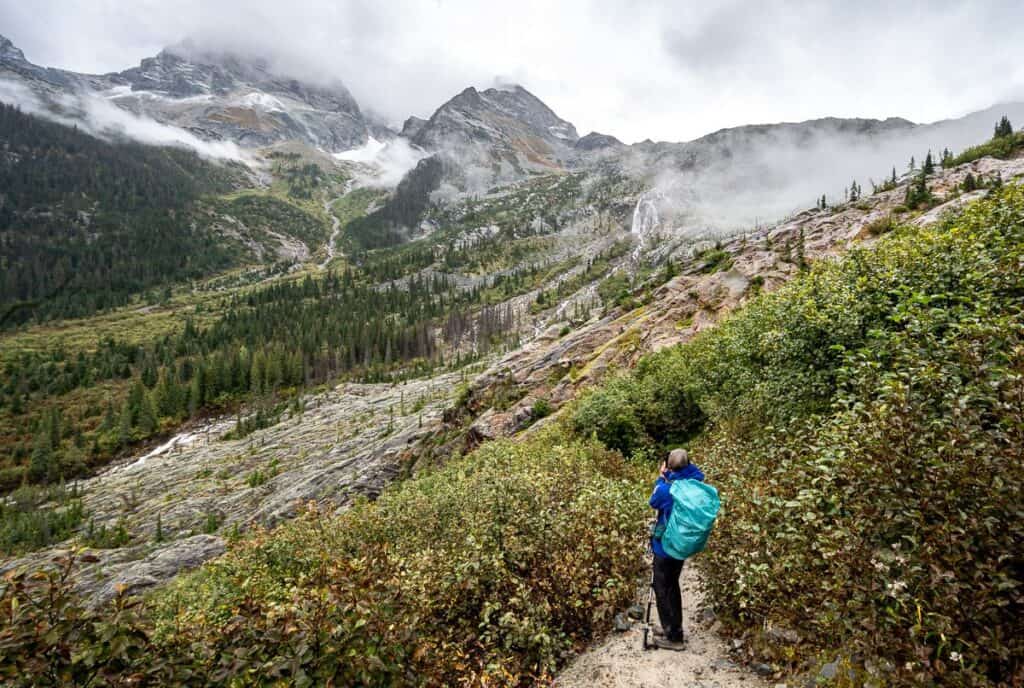 The hiking is temperamental as we climb more steeply to the end point of the trail