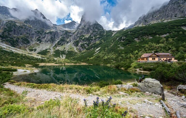 Beautiful Zleno Pleso (Green Lake) in Slovakia's High Tatras Mountains