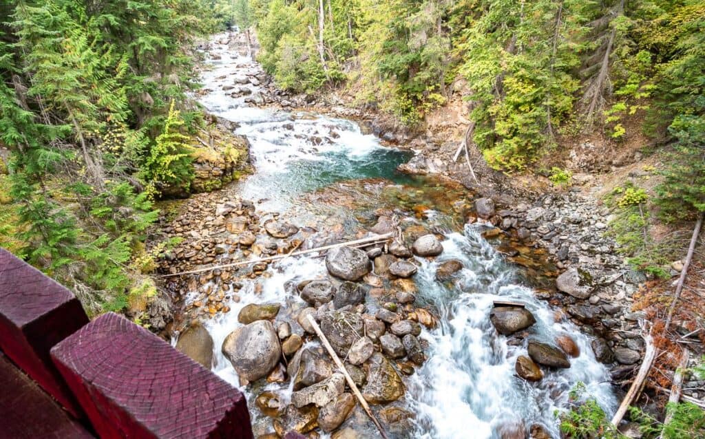 Rivière Kaslo depuis le pont Trailblazer