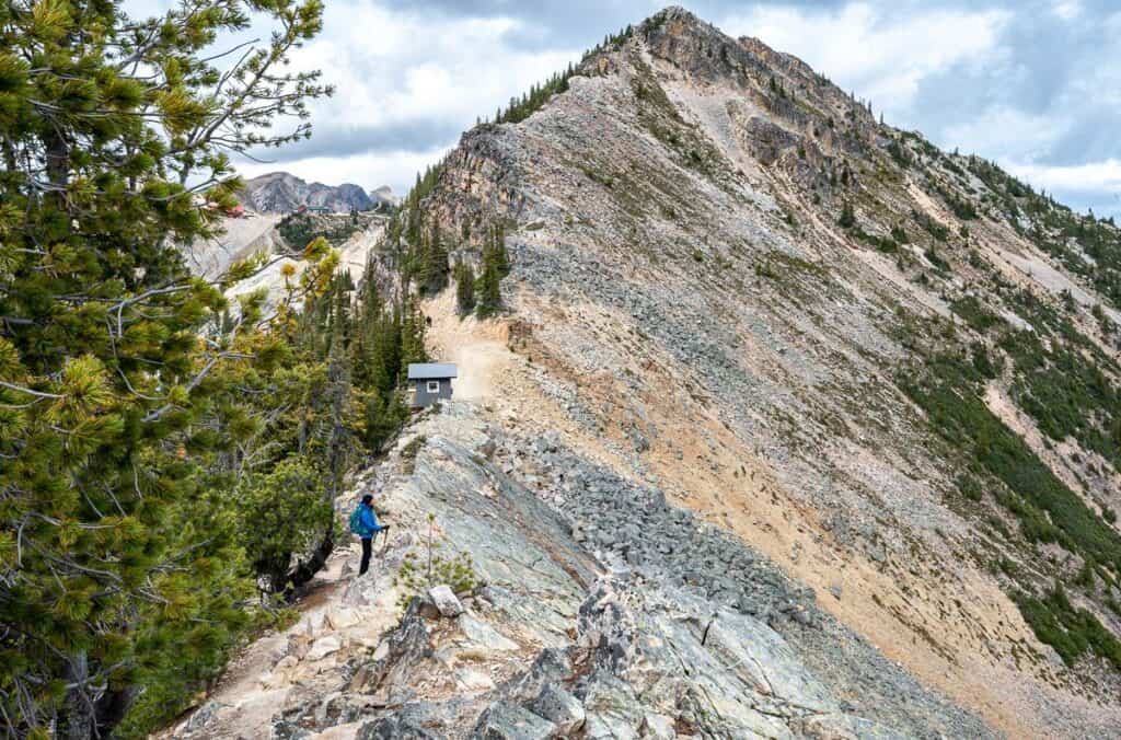 On the T2 Trail at Kicking Horse Mountain Resort - one of the quiet fall hikes in Golden