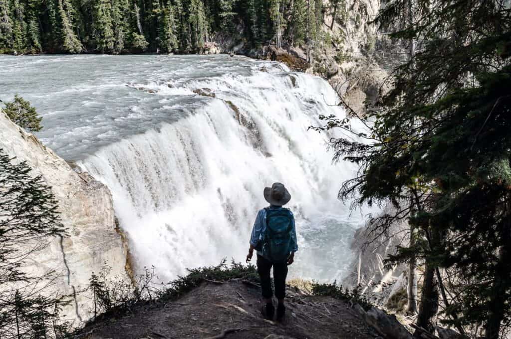 It's a thrill to see and hear Wapta Falls up close - one of the scenic Golden area hikes