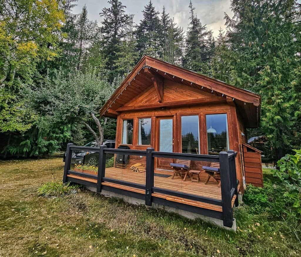 My cabin at Wing Creek Resort just outside of Kaslo